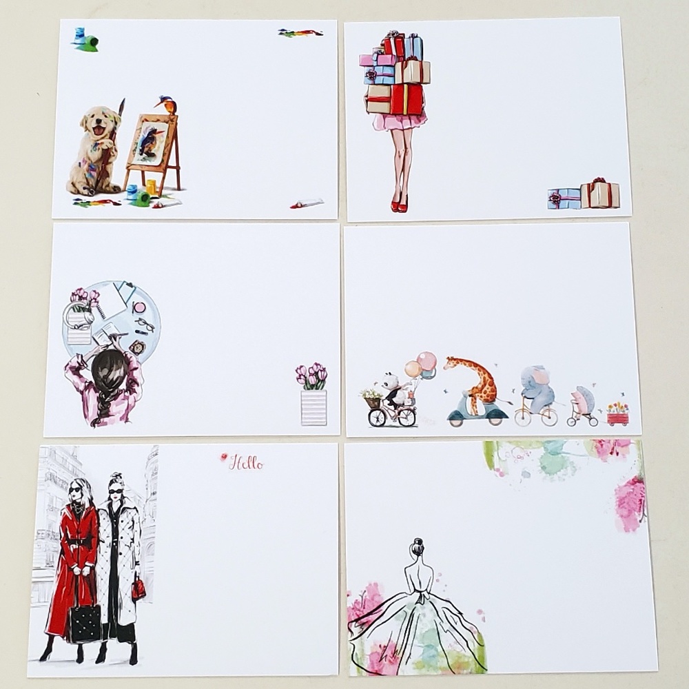 x48 Fashion Girl Note Cards - PLEASE READ Assorted Fashion Girl Post Cards